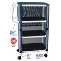 Mjm Internaitonal Three Shelf Linen Cart, Standard Mesh - Black 325-3C-SM-BK